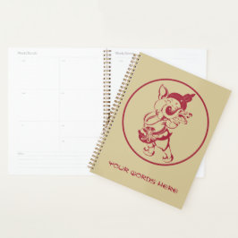 Agenda Crie Sua Própria Flauta Vermelha E Dourada Ganesh