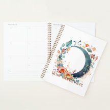 Crie Sua Própria Lua Floral Rosa E Dourada