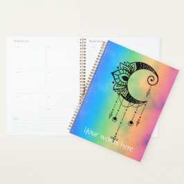 Agenda Crie sua própria Silhouette Elegante Boho Moon