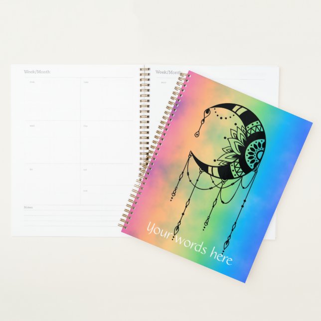 Agenda Crie sua própria silhueta de lua de boho (Exibição)