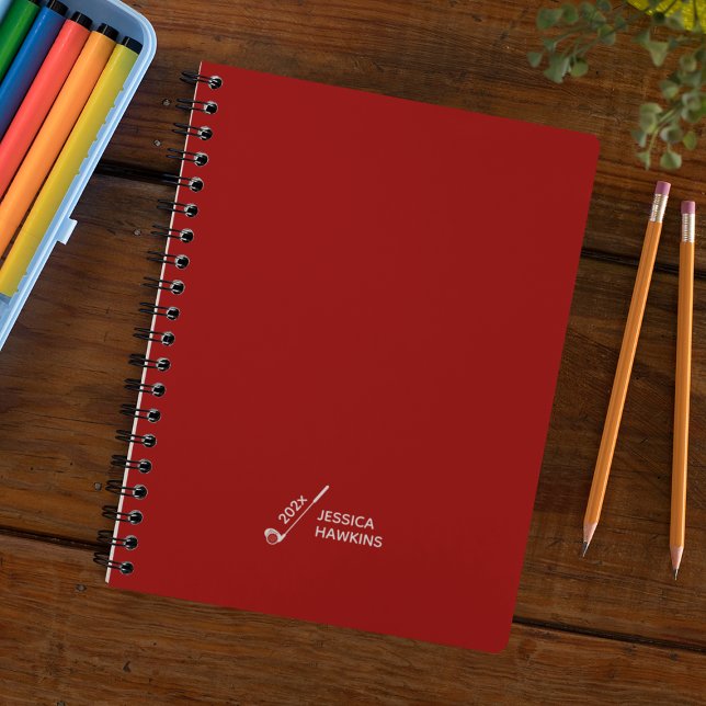 Agenda Crimson Red Golf Club Semanal Pessoal (Criador carregado)