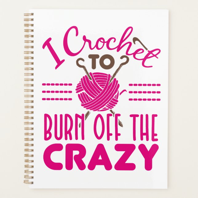 Agenda Crochet para queimar o Crocheter Engraçado (Frente)