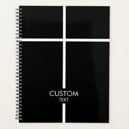 Agenda Cruz Branca Simples a Preto