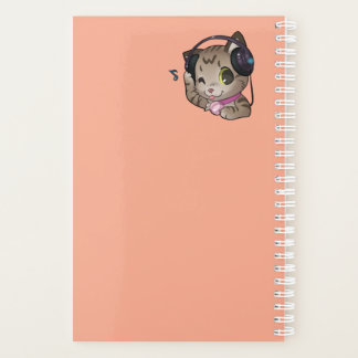 Agenda Cuaderno de música cute anime gato