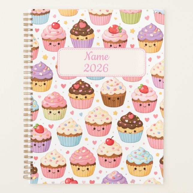 Agenda Cupcake Parade Customizable Planner (Frente)