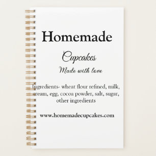 Agenda Cupcakes caseiros feitos com amor adicionar texto