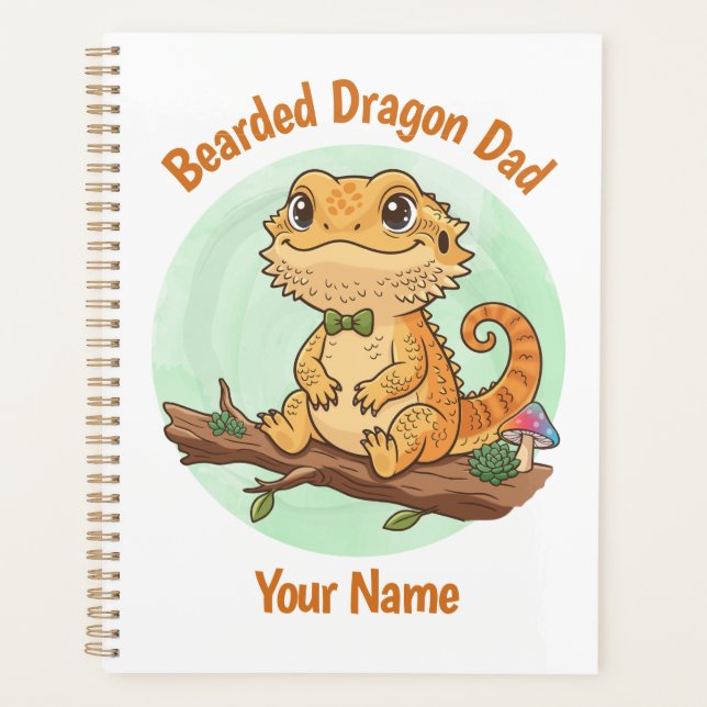 Agenda Custom Bearded Dragon Dad Planner (Frente)