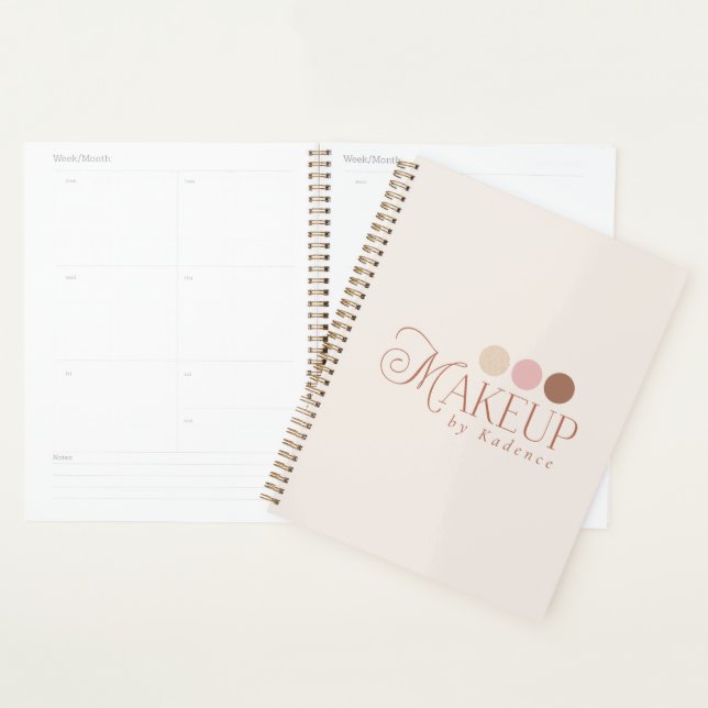 Agenda Custom Branded Makeup Artist Appointment Planner (Exibição)