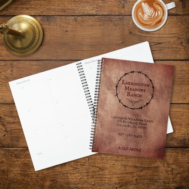 Agenda Custom Elegant Horse Ranch Business Planner (Criador carregado)