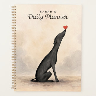 Agenda Custom Greyhound Planner, Greyhound gift
