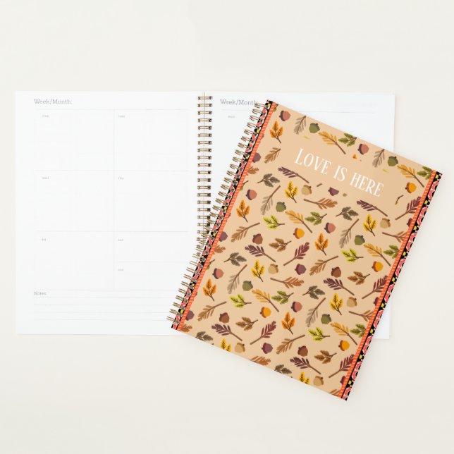 Agenda Custom Love is here Modern clasic autumn Beige (Exibição)