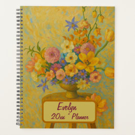 Agenda Custom Name Floral Planner
