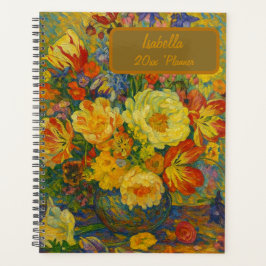 Agenda Custom Name Floral Planner