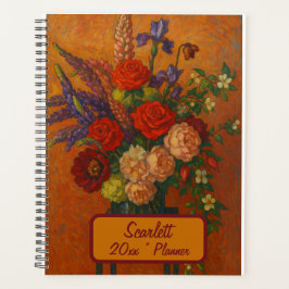 Agenda Custom Name Floral Planner
