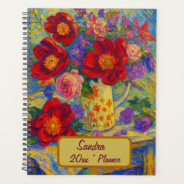 Agenda Custom Name Floral Planner