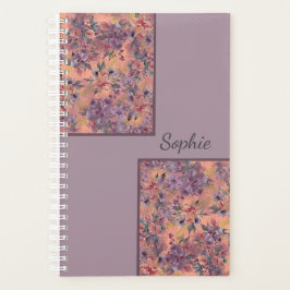 Agenda Custom Name Floral Planner Notebook