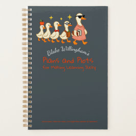 Agenda Custom Name Fun Cool Teacher Goose Planner