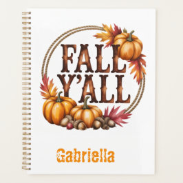 Agenda Custom name western fall themed