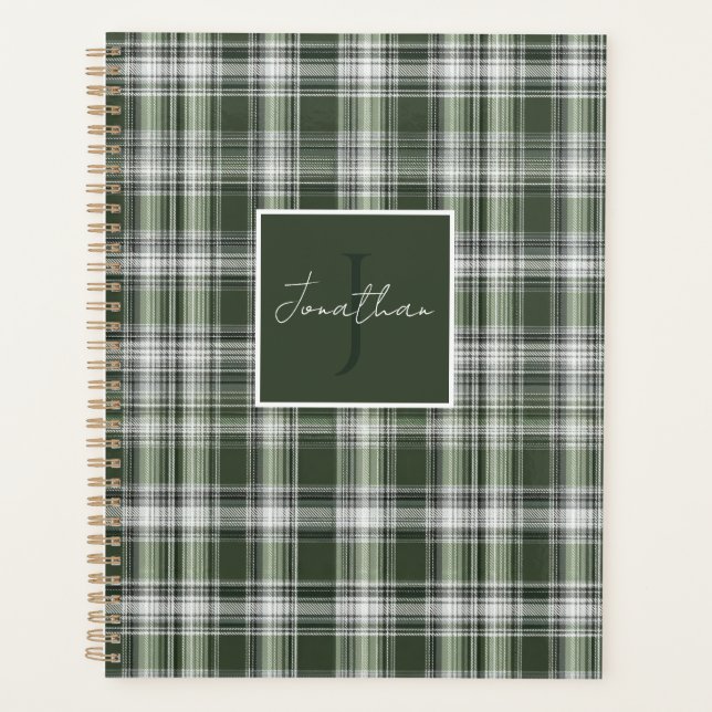 Agenda Custom Planner Gingham Pattern Style (Frente)