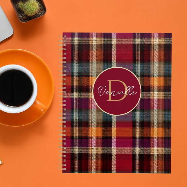 Agenda Custom Planner Gingham Pattern Style (Criador carregado)