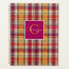 Agenda Custom Planner Gingham Pattern Style