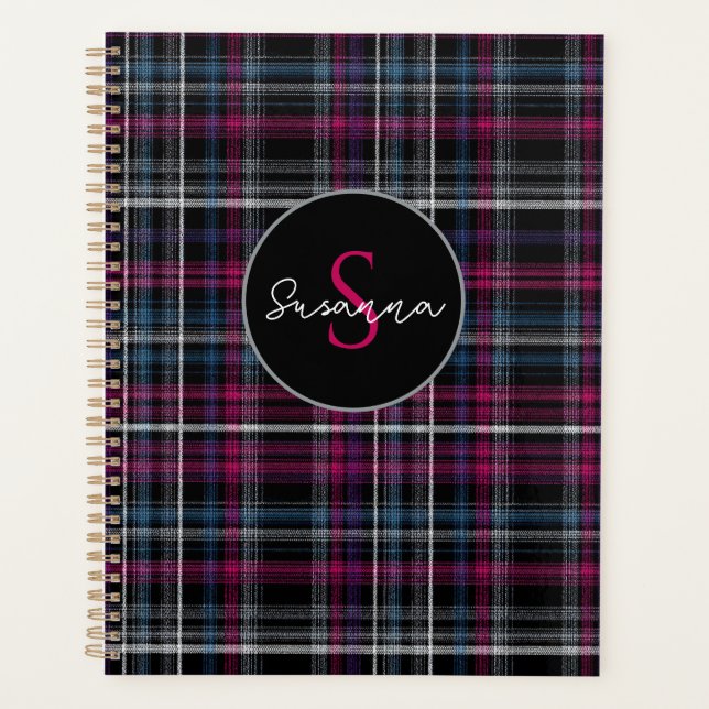Agenda Custom Planner Gingham Pattern Style (Frente)