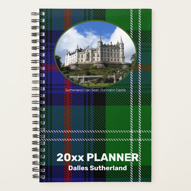 Agenda Custom Sutherland Scottish Clan Photo Weekly (Frente)