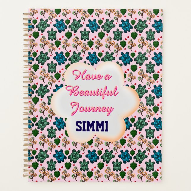 Agenda Custom turtle pattern  (Frente)