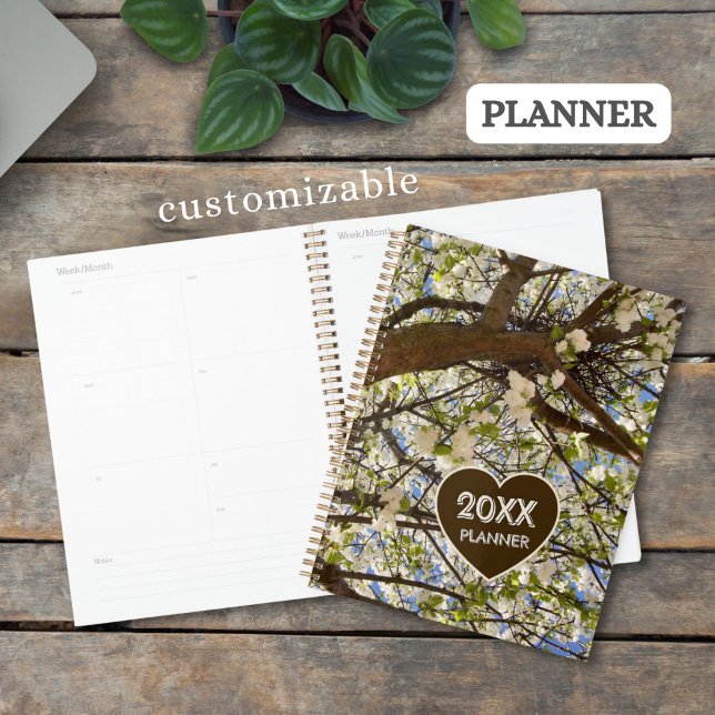 Agenda Custom White Blossom Branches Tree Crown Photo - (Criador carregado)
