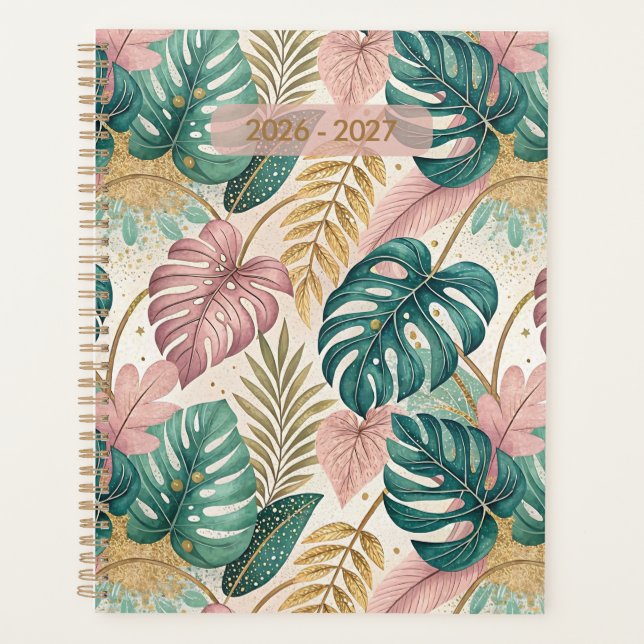 Agenda Customize Tropical Monsteras Boho (Frente)