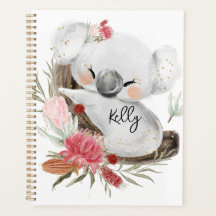 Cute Baby Koala Dourado Speckle Nome Personalizado