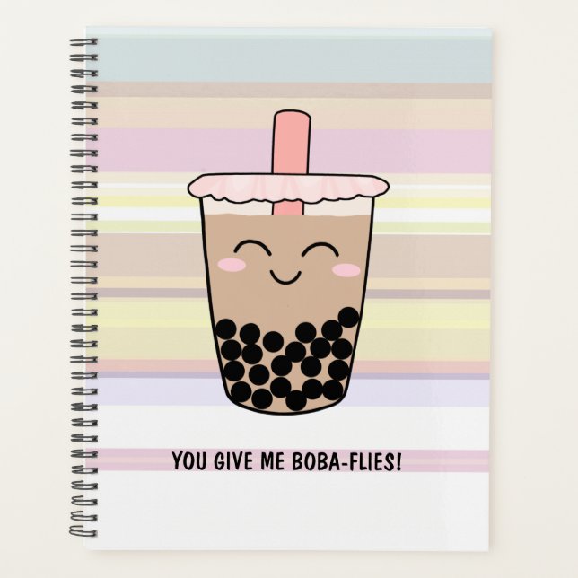 Agenda Cute Boba Milk Tea Pun (Frente)