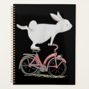 Agenda Cute Bunny Rabbit On Bike Cycling Bicycle