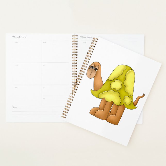 Agenda Cute Cartoon Turtle with Puffy Green Shell (Criador carregado)