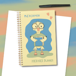 Agenda Cute Duck with Book Kid Yellow Academic Planner