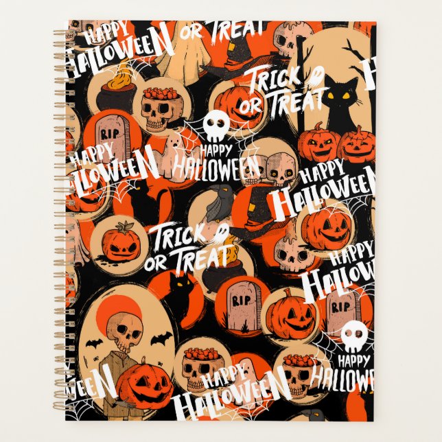 Agenda Cute & Espantoso Halloween Vibes Assustadoras (Frente)