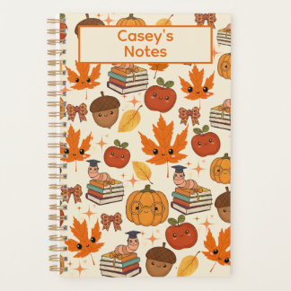 Agenda Cute Fall Anime School Notes Personalized