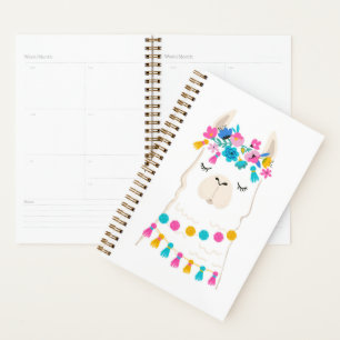 Agenda Cute Floral Llama