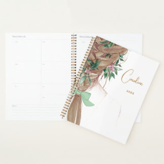 Agenda Cute Ilustração em Aquarela Feminina
