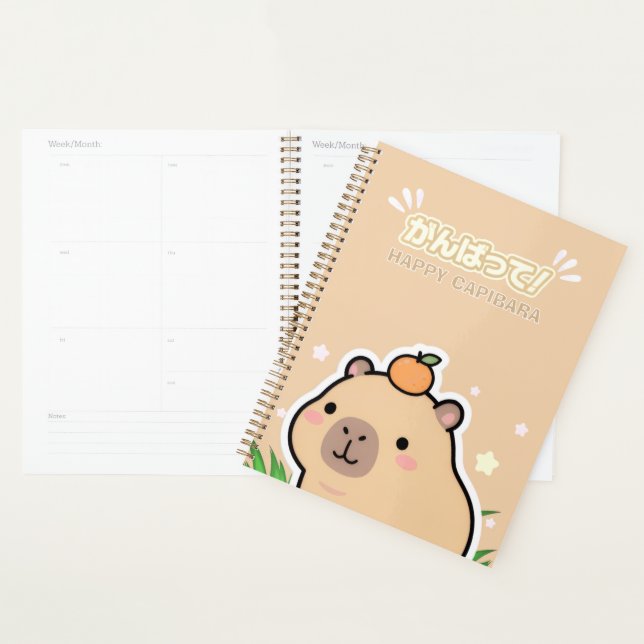 Agenda Cute Kawaii Capybara Planner (Exibição)