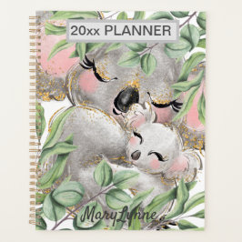 Agenda Cute Koala Bears Semanalmente Mensal Seu Nome Plan