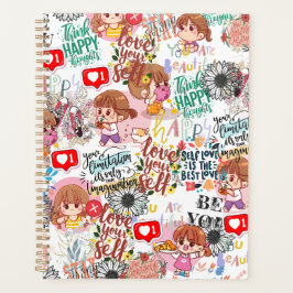 Agenda Cute Motivacional – Citação Positiva Kawaii