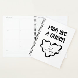 Agenda Cute Motivational Black and White Monogram Year