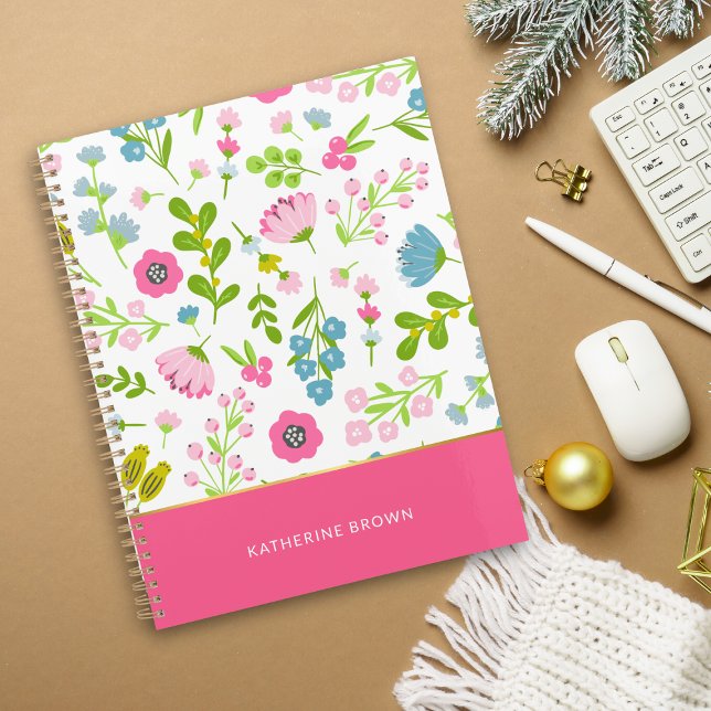 Agenda  Cute Pink Stylish Floral Girly 2026 (Criador carregado)