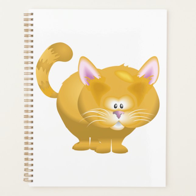 Agenda Cute Round Ginger Tabby Cat (Frente)