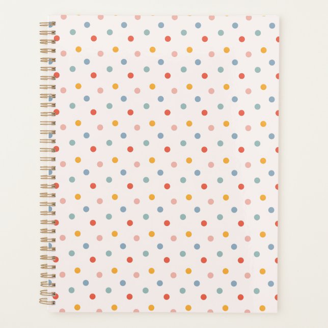 Agenda Cute Scattered Mini Polka Dots Muted Terrazzo Spec (Frente)