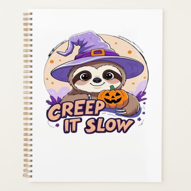 Agenda Cute Sloth Halloween Shirt � Funny Creep It Slow W (Frente)