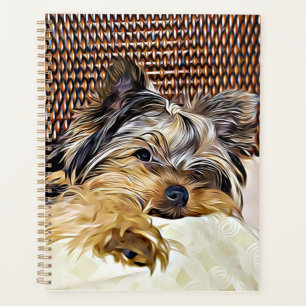 Agenda Cute Teacup Yorkie Yorkshire Terrier Arte Digital