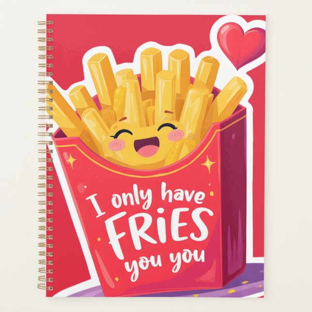Agenda Cute Valentine French Fries Pun (Frente)