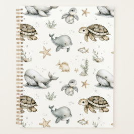 Agenda Cute Watercolour Ocean Baby Animals 